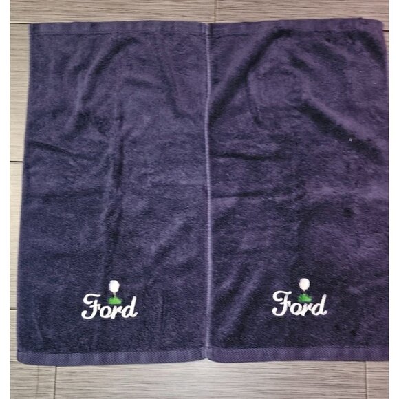 Ford Embroidered Golf Towel Set By Casaluna - Navy - Picture 1 of 9